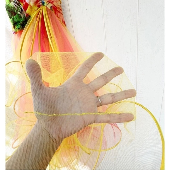 Panoply Sz 8 Long Strapless Formal Ruched Tulle Trumpet Gown Dress - Picture 9 of 16